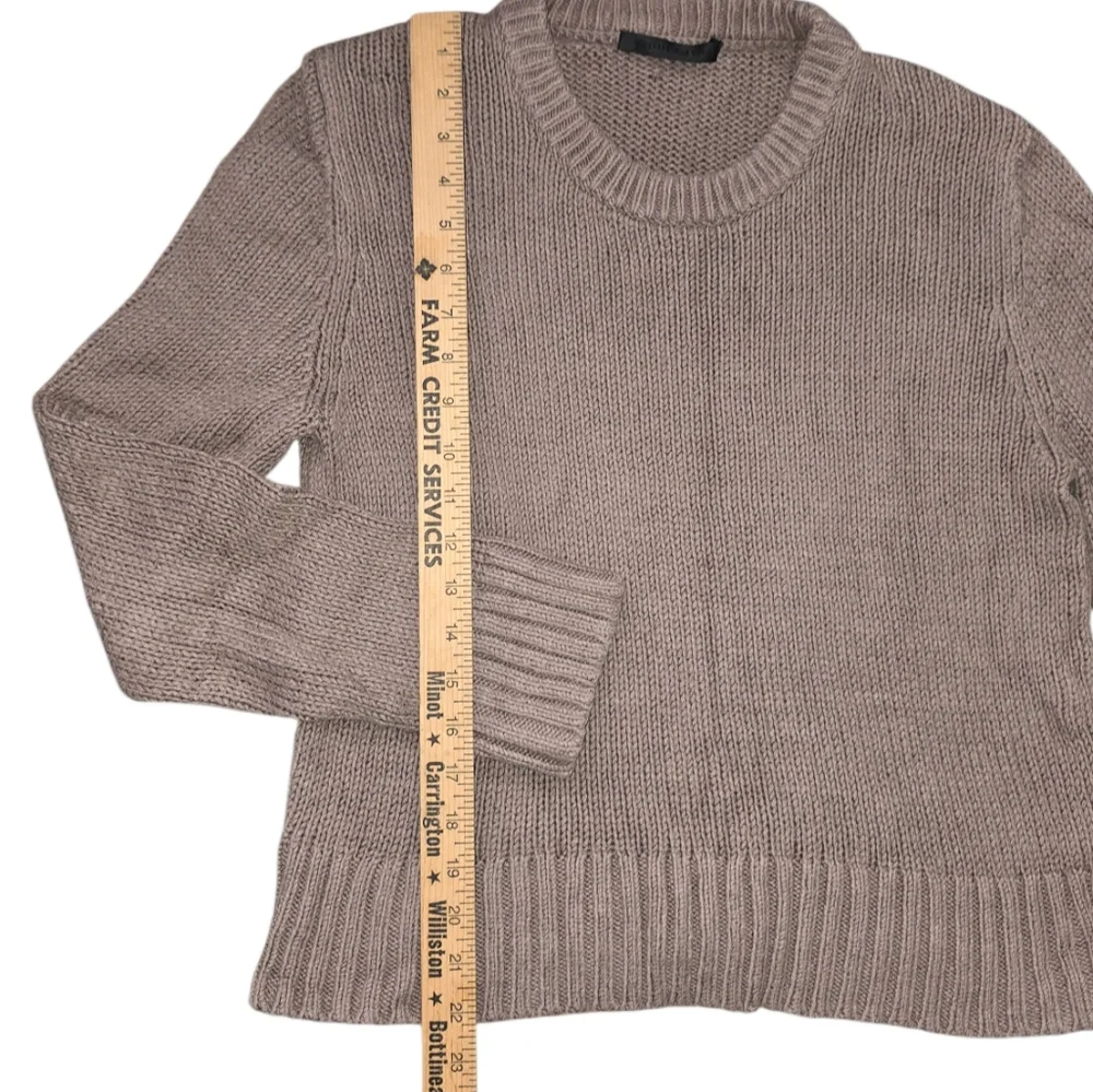 Jenni Kayne Knit Crewneck Sweater in Dusty Taupe Tan Size S - Picture 5 of 6